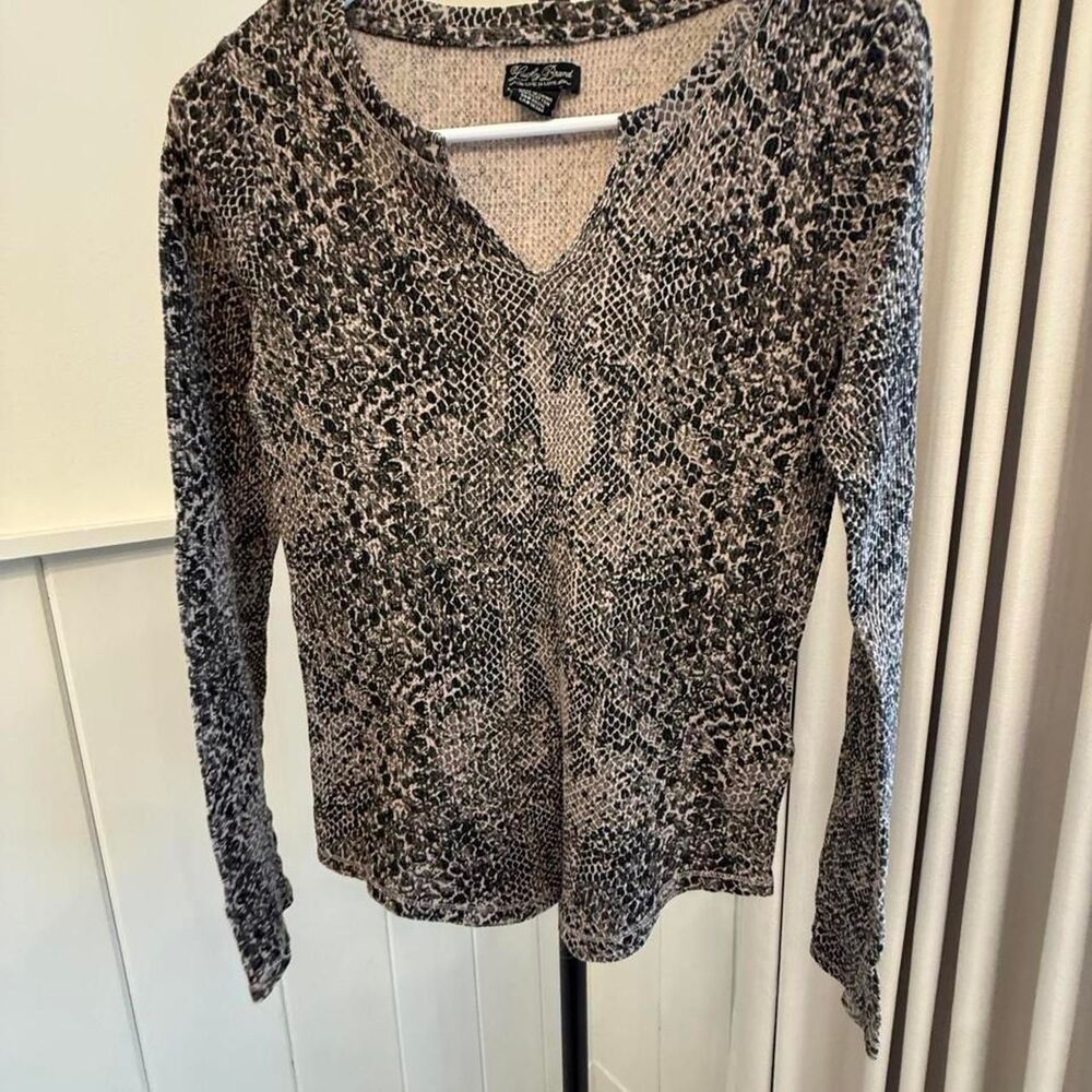 Lucky-brand Women's Grey and Black Jumper